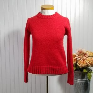 | j crew | bright red crew sweater